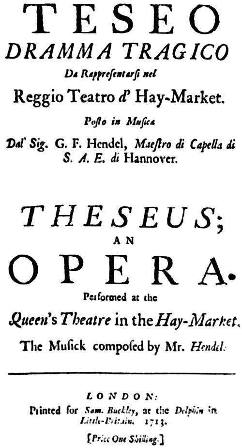 GEORGE FRIDERIC HANDEL – Teseo, HWV 9 – Alessandro Moccia / Capella Cracoviensis - Opera seria in 5 acts - London, 1713